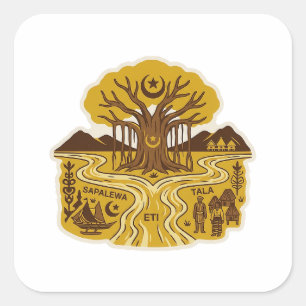 Nunusaku-Mythologie Quadratischer Aufkleber