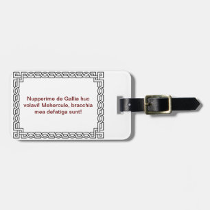 Nupperime de Gallia huc volavi! Gepäckanhänger