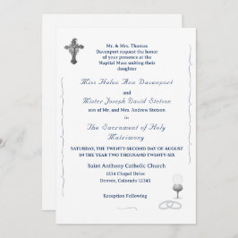 Nuptial Grace Catholic Wedding Invitation Einladung