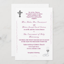 Nuptial Grace Catholic Wedding Invitation Einladung