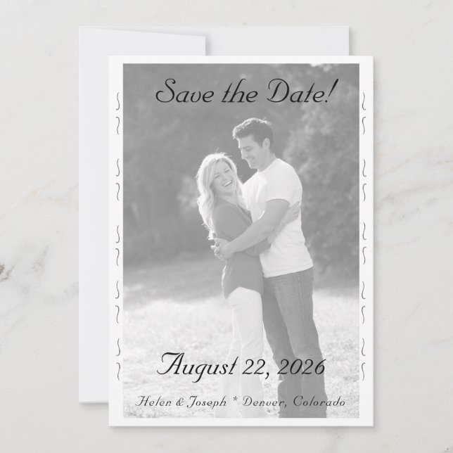 Nuptial Grace Hochzeits-Flat Save The Date Karte (Vorderseite)