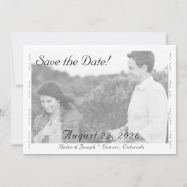 Nuptial Grace Hochzeits-Flat Save The Date Karte