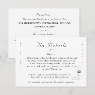 Nuptial Grace Katholische Hochzeit Begleitkarte