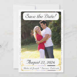 Nuptial Grace Wedding Flat Save The Date Card