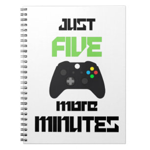Nur 5 Minuten mehr Gaming Spirituosen Foto Noteboo Notizblock