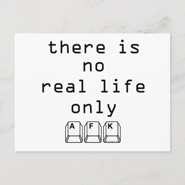 Nur AFK Postkarte (Vorderseite)