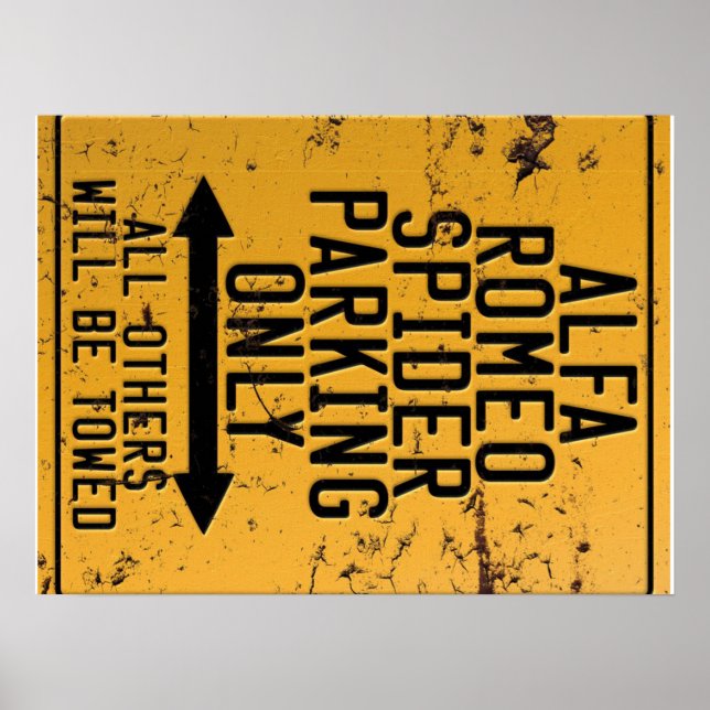 Nur Alfa Romeo Spider Parkplatz Poster (Vorne)