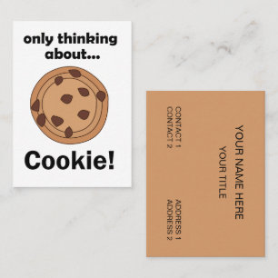 Nur an Cookie Baker Restaurant denken Visitenkarte