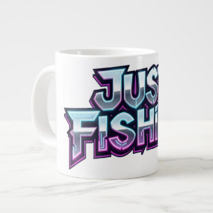 Nur Angeln Neon-Glow Lustiges Geschenk für Angler Jumbo-Tasse