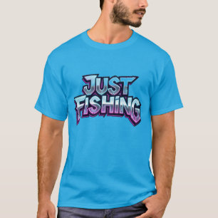 Nur Angeln Neon-Glow Lustiges Geschenk für Angler T-Shirt