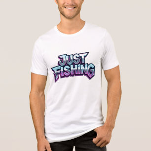 Nur Angeln Neon-Glow Lustiges Geschenk für Angler Tri-Blend Shirt