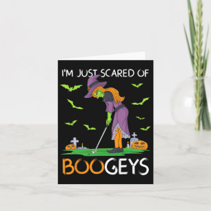 Nur Angst vor Bogeys Hexengolf Halloween Karte