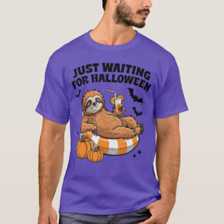Nur auf Halloween wartend Süße faule Faultier-Hall T-Shirt