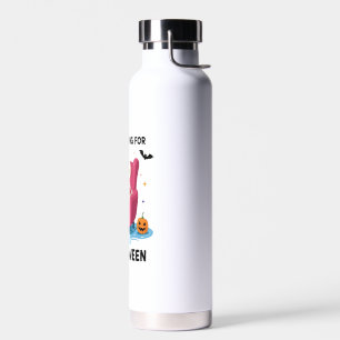 Nur auf Halloween wartendes Skelett Trinkflasche