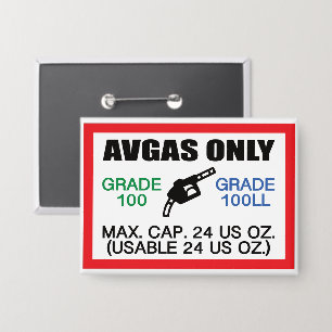 nur AVGAS/100LL Kraftstoff Button
