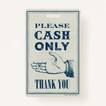 Nur Bargeld Bitte, Cafe Sign (klein)