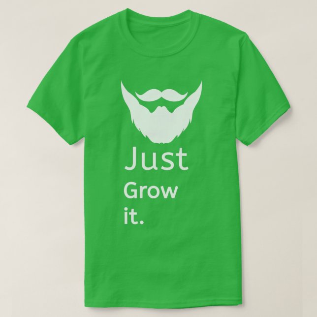 Nur Bart wachsen T-Shirt (Design vorne)