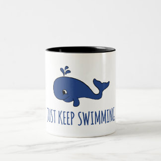 Nur Behalt des Schwimmwals Zweifarbige Tasse