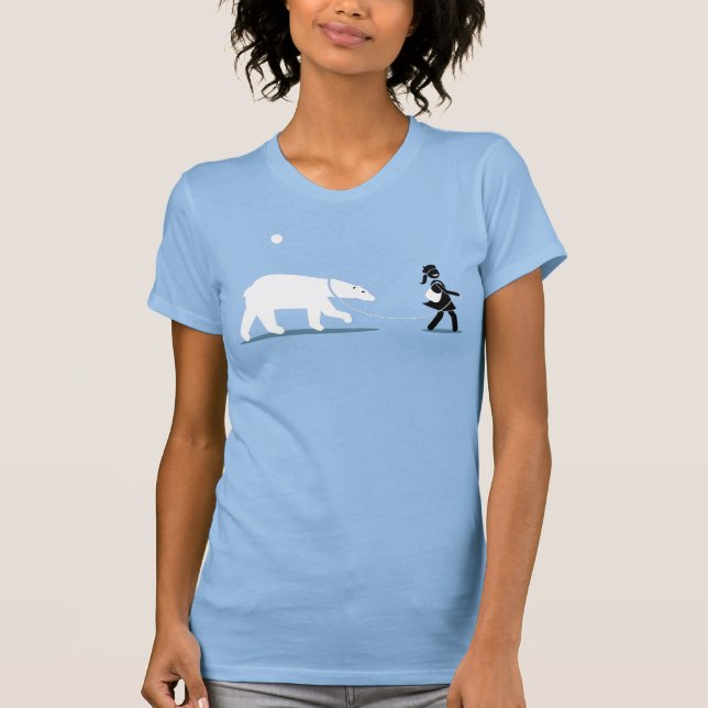 Nur beim Spaziergang durch meinen Polarbär T-Shirt (Vorderseite)