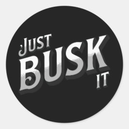 Nur belauschen runder aufkleber