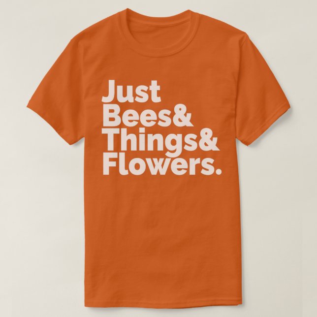 Nur Bienen amp Dinge Amp Blume Alle Lieben T T-Shirt (Design vorne)