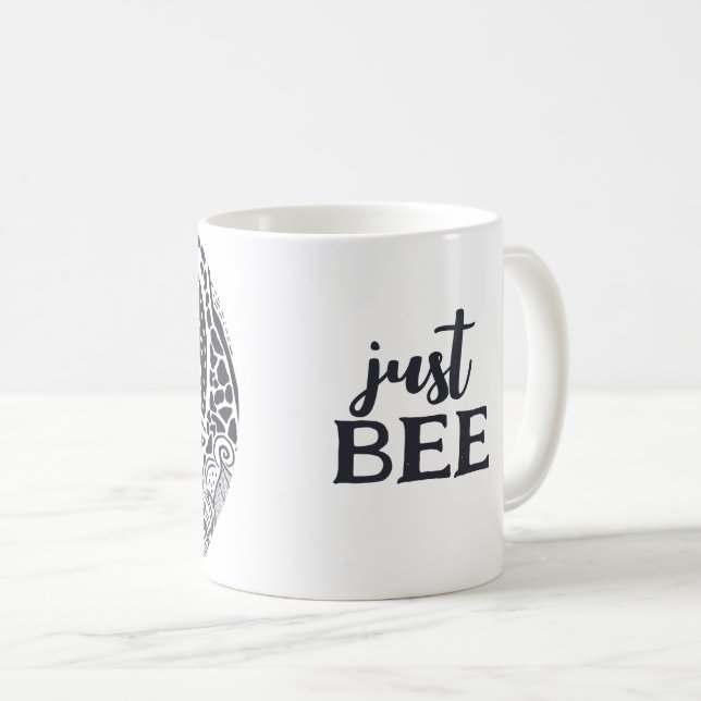 Nur Bienenkaffee-Tasse Kaffeetasse (VorderseiteRechts)