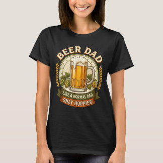 Nur Bier Papa Hoppier Vintage Brauer Craft T-Shirt