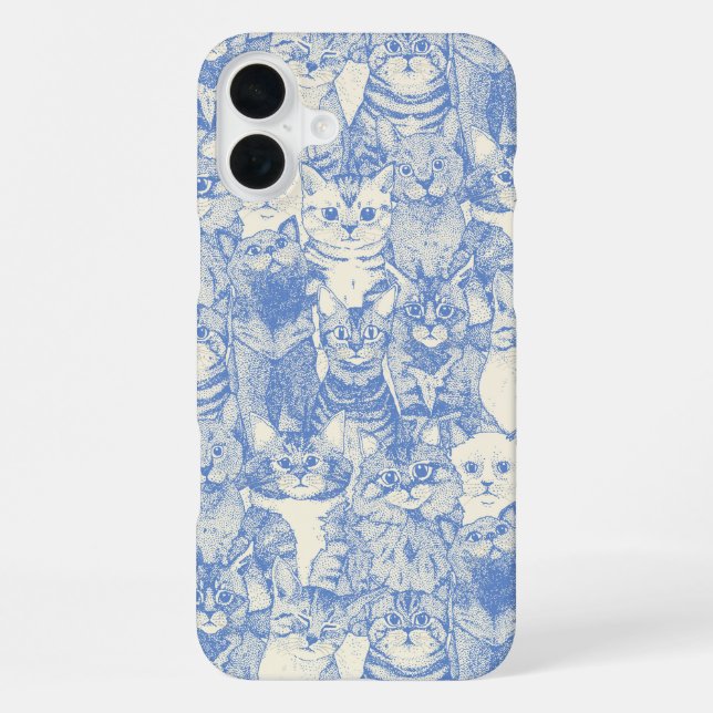 nur blaue Kätzchen iPhone Hülle (Rückseite)
