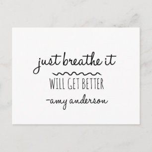 Nur BREATH wird es besser Postkarte