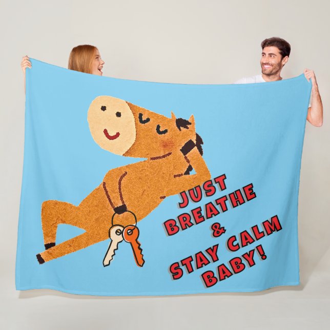 NUR BREATHE & BLEIBE CALM BABY! FLEECEDECKE (Beispiel)