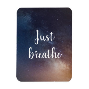 NUR BREATHE - Night Sky Zitat Magnet