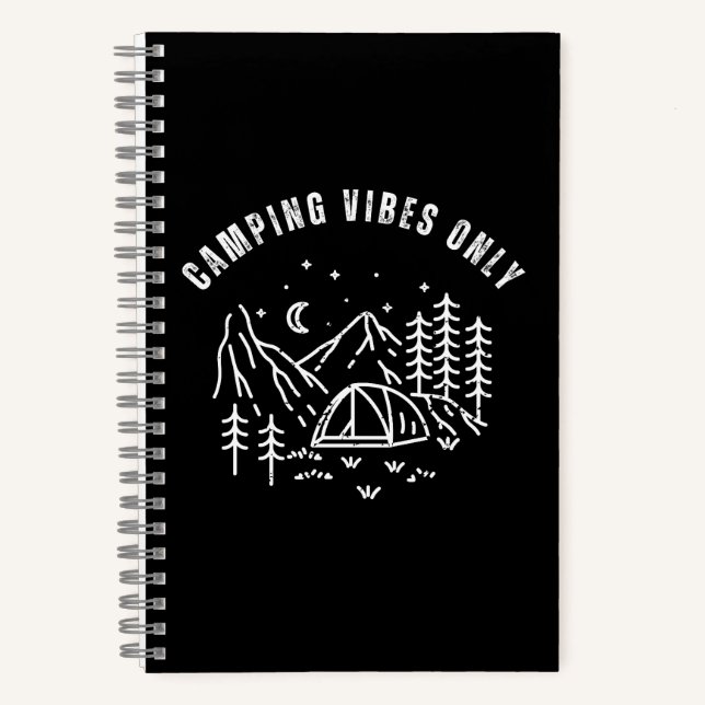 Nur Camping Vibes Notizbuch (Vorderseite)
