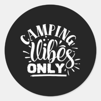 Nur Camping Vibes Runder Aufkleber