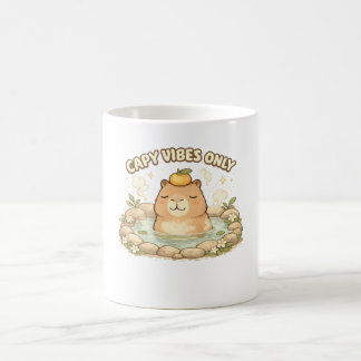 Nur Capy Vibes Süß Kawaii Capybara Kaffeetasse