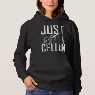 Nur Cellin Cello Cello für Musiker Hoodie