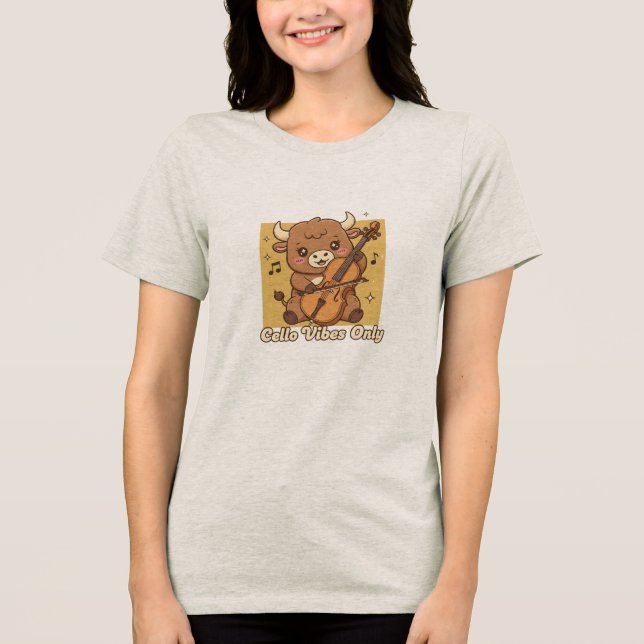 Nur Cello Vibes Tri-Blend Shirt (Vorderseite)