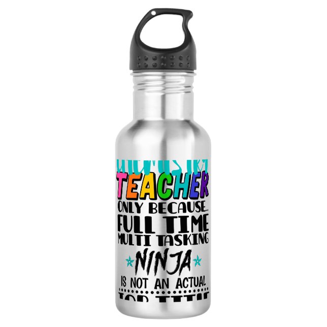 Nur Chemielehrer Edelstahlflasche (Vorderseite)
