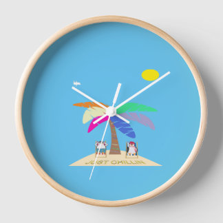 Nur Chillin Design Acryl Wall Clock Uhr