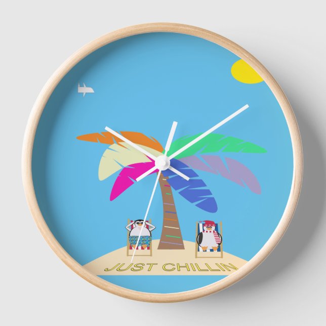 Nur Chillin Design Acryl Wall Clock Uhr (Vorderseite)
