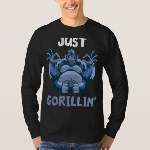 Nur Chillin' Gorilla Meditation Yoga T-Shirt