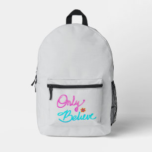 Nur Christliches Zitat mit Blume glauben Bedruckter Rucksack
