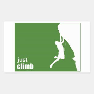Nur Climb-Sticker Rechteckiger Aufkleber