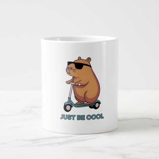 Nur cool sein Jumbo-Tasse (Vorderseite)