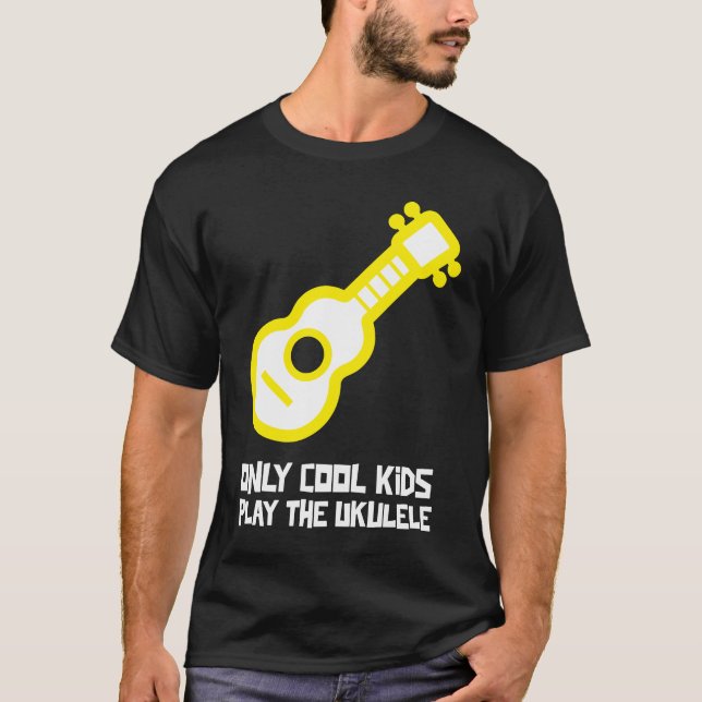 Nur Coole Kinder spielen die Ukulele für den Uke P T-Shirt (Vorderseite)