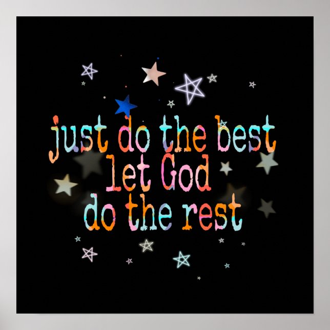 Nur das Beste tun Poster (Vorne)