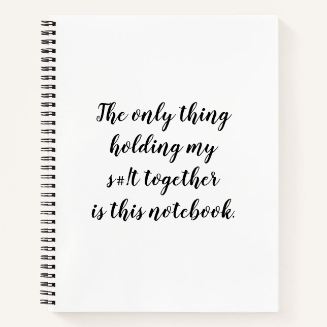 Nur das, was mein s# hält! notizbuch (Vorderseite)