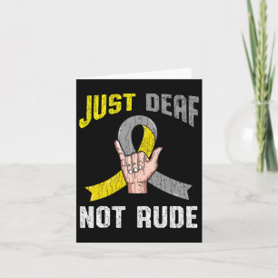 Nur Deaf nicht rude Apparel Awareness Asl Sprache Karte