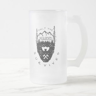 Nur der Bärtige überlebt Mattglas Bierglas