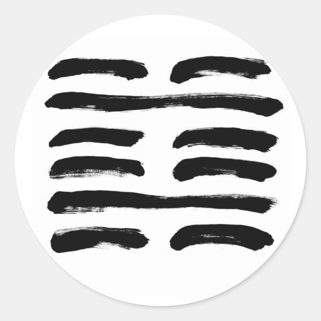 NUR DER TIEFE OS HEX RUNDER AUFKLEBER (Vorderseite)