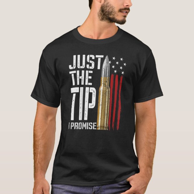 Nur der Tipp I Versprechen Bullet American Flag Gu T-Shirt (Vorderseite)